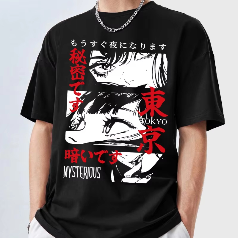 Street Fashion Tokyo - Kaos Pria Motif Anime Y2K Tokyo