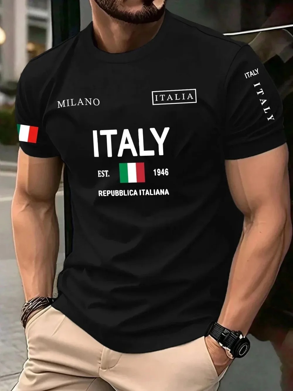Street Fashion Milan - Tren Mode Amerika Eropa Kaus Pria