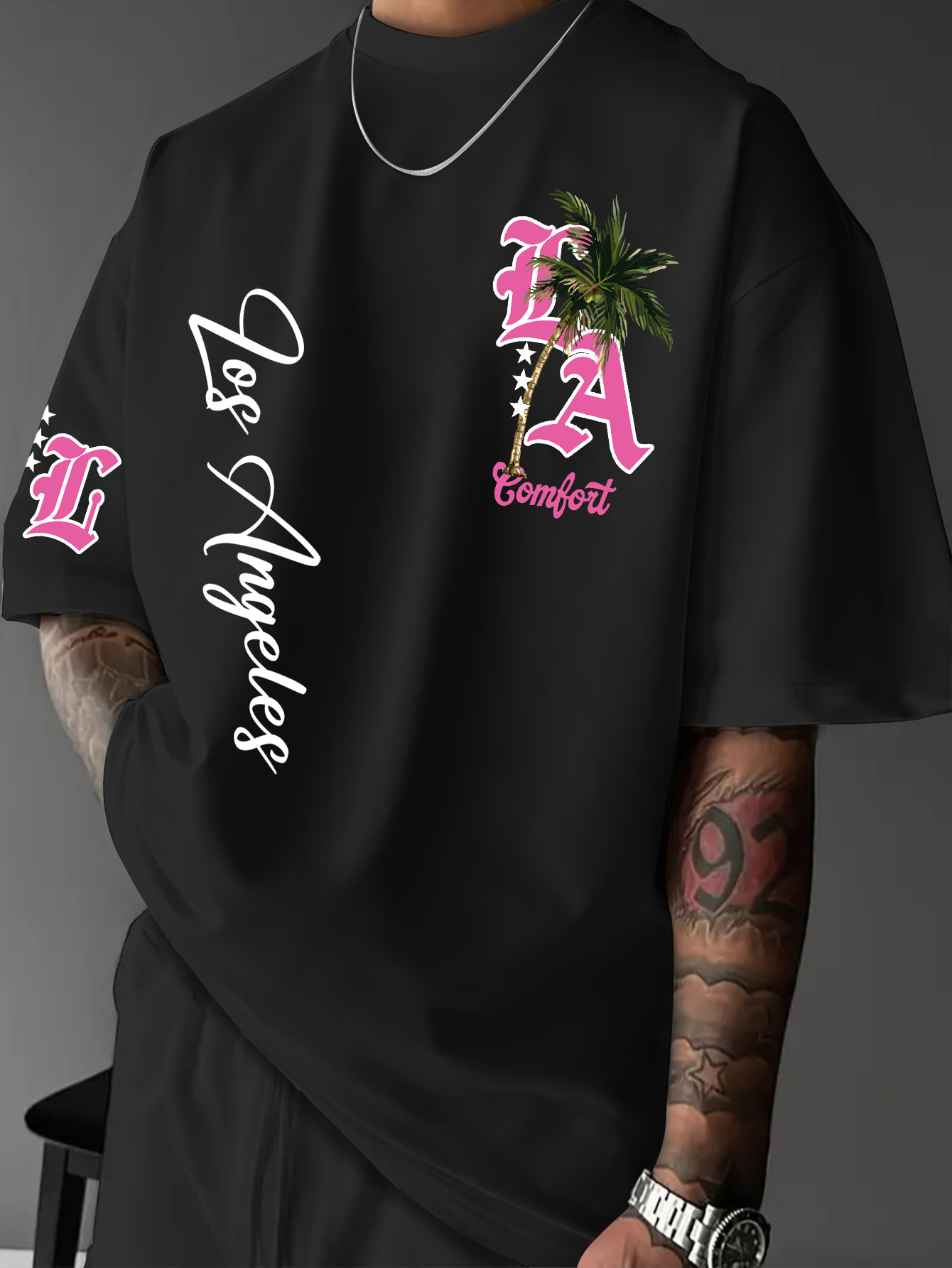 Street Fashion Los Angeles - Kaos Pria Bermotif, Gaya Jalanan Los