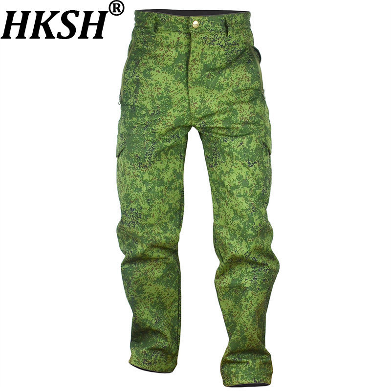 Techwear Pants Tactical - HKSH Celana Fleece Tebal Kamuflase High