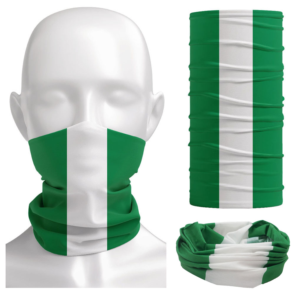 Balaclava Face Mask - Bandana Bendera Nigeria Pelindung Kaki Leher