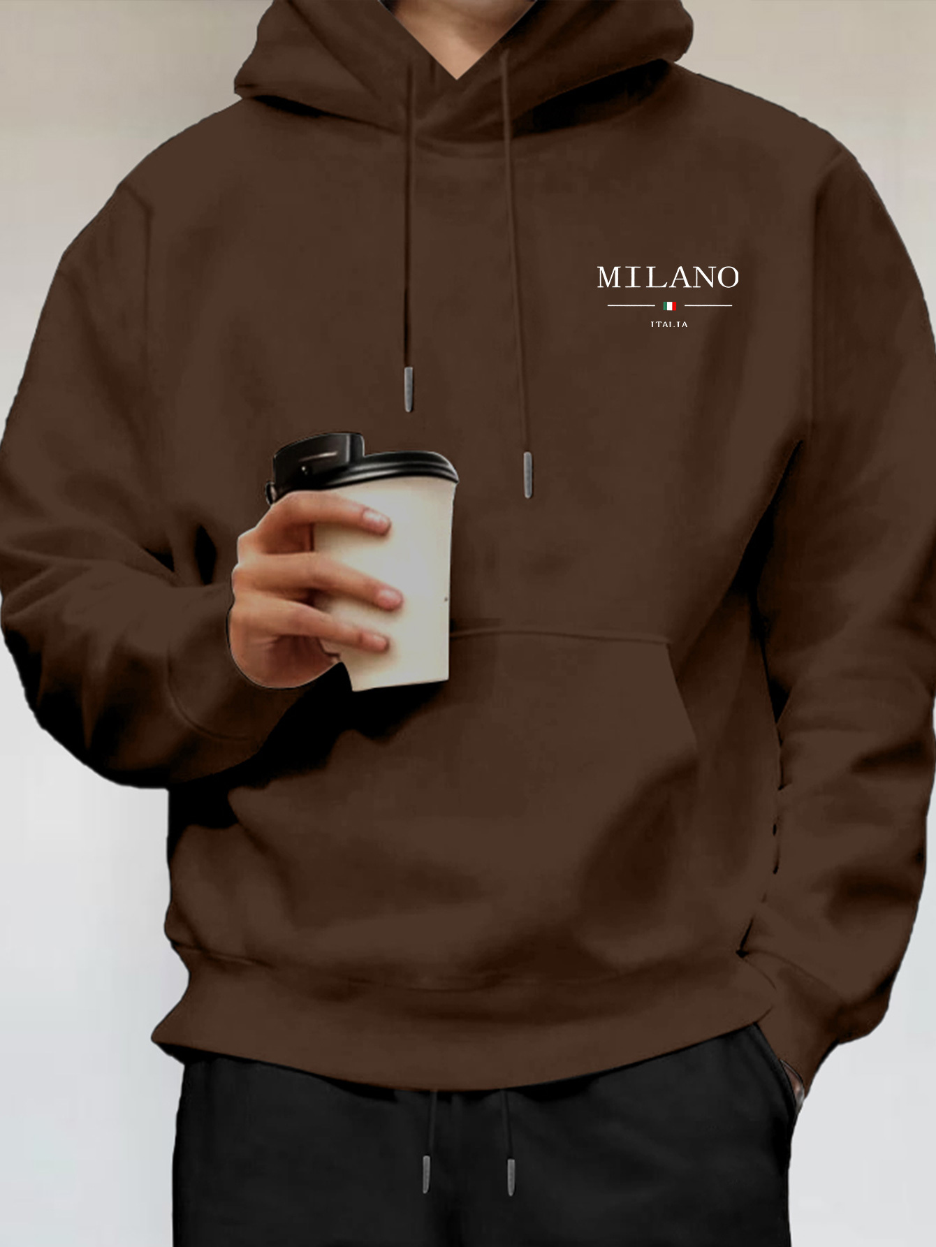 Hoodie Pria Minimalis Motif Hu - Street Fashion Milan ulasan dan harga