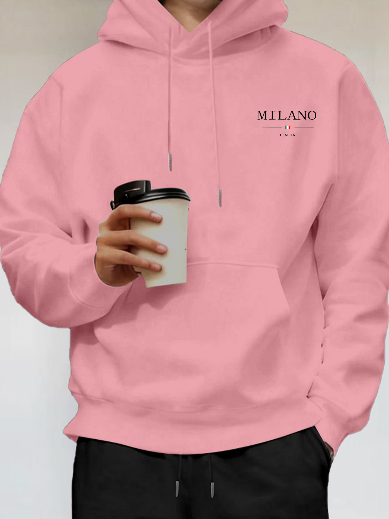 Hoodie Pria Minimalis Motif Hu - Street Fashion Milan ulasan dan harga
