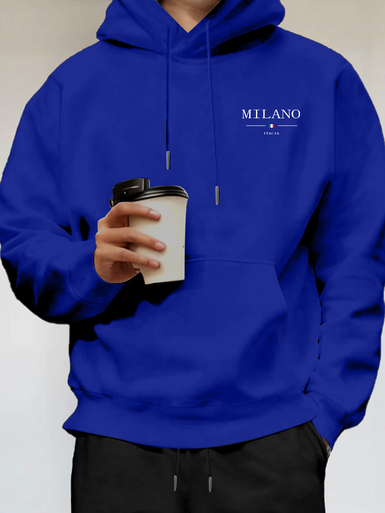 Hoodie Pria Minimalis Motif Hu - Street Fashion Milan ulasan dan harga