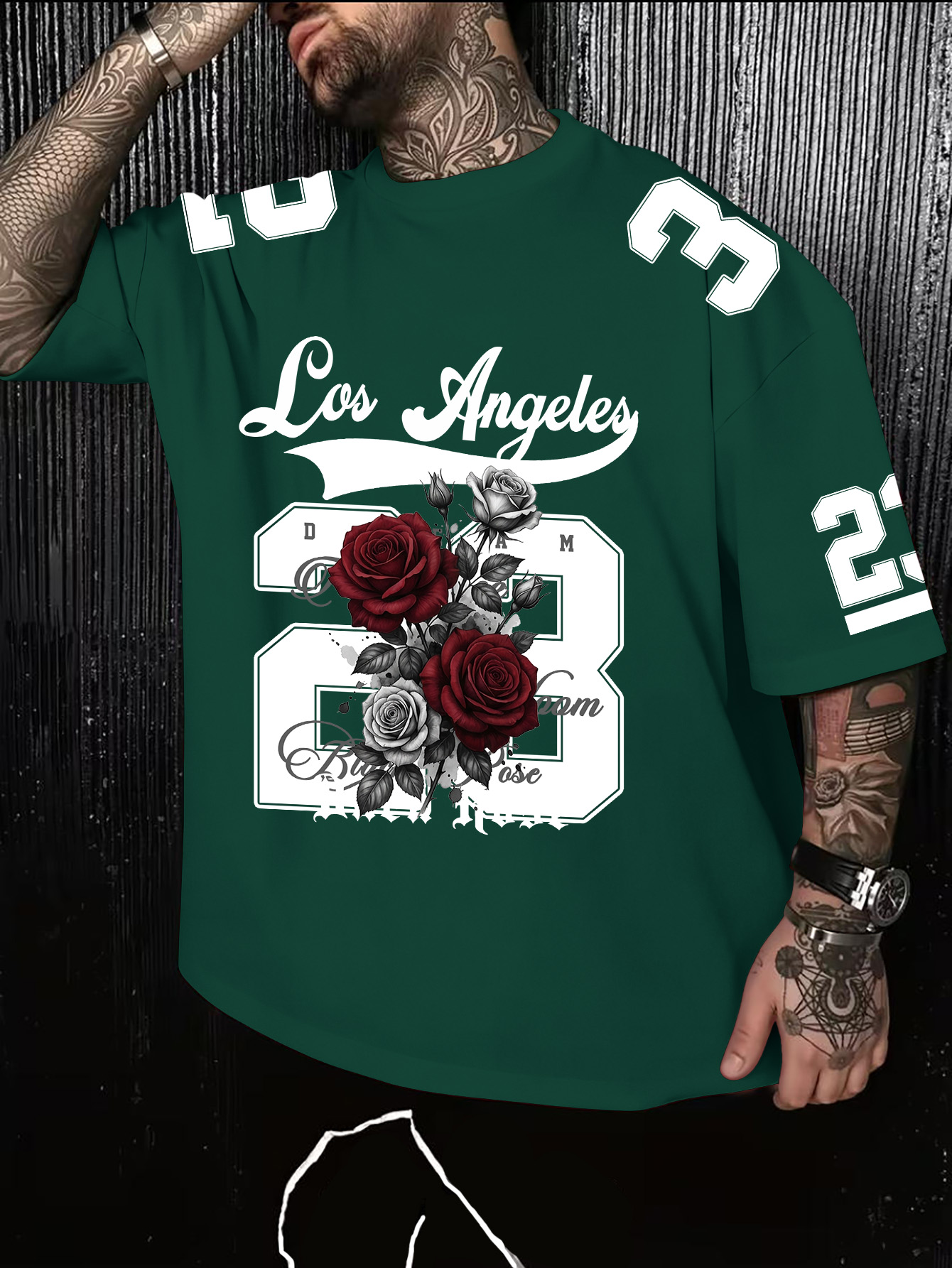Kaos Pria Retro Amerika Los An - Street Fashion Los Angeles ulasan dan harga