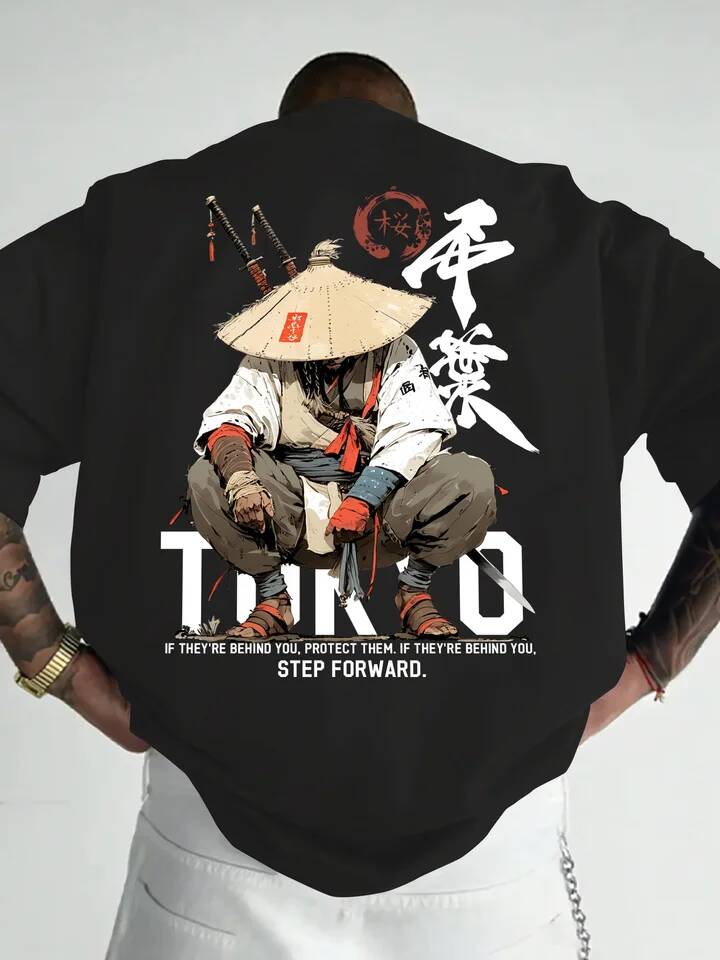 Kaus Pria Wanita Anime Samurai - Street Fashion Tokyo ulasan dan harga