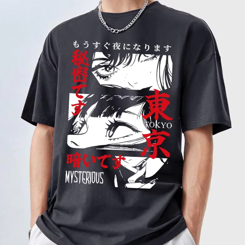 Kaos Pria Motif Anime Y2K Toky - Street Fashion Tokyo ulasan dan harga