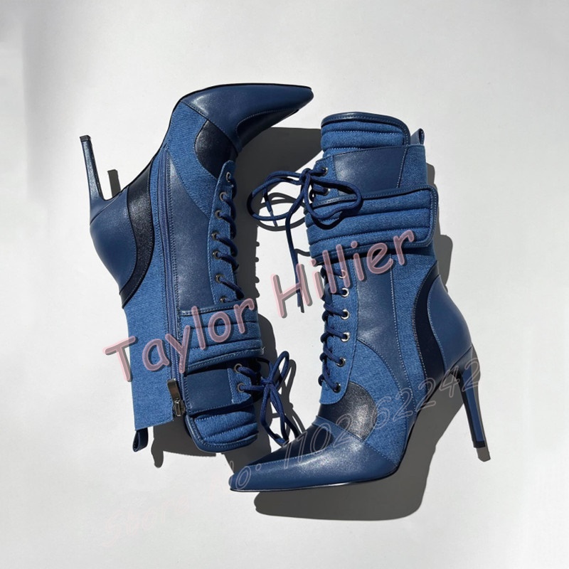 Sepatu Bot Pergelangan Kaki Ol - Street Fashion Denim ulasan dan harga