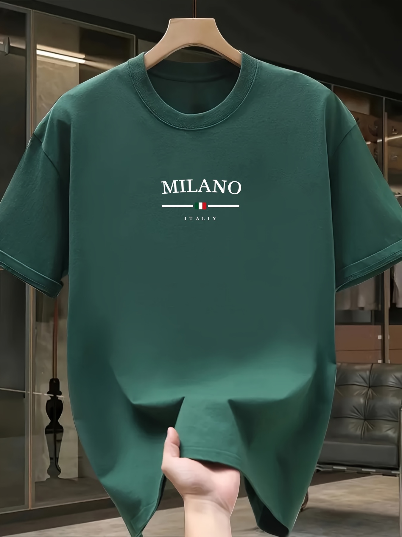 Kaos pria 100% katun murni, mo - Street Fashion Milan ulasan dan harga