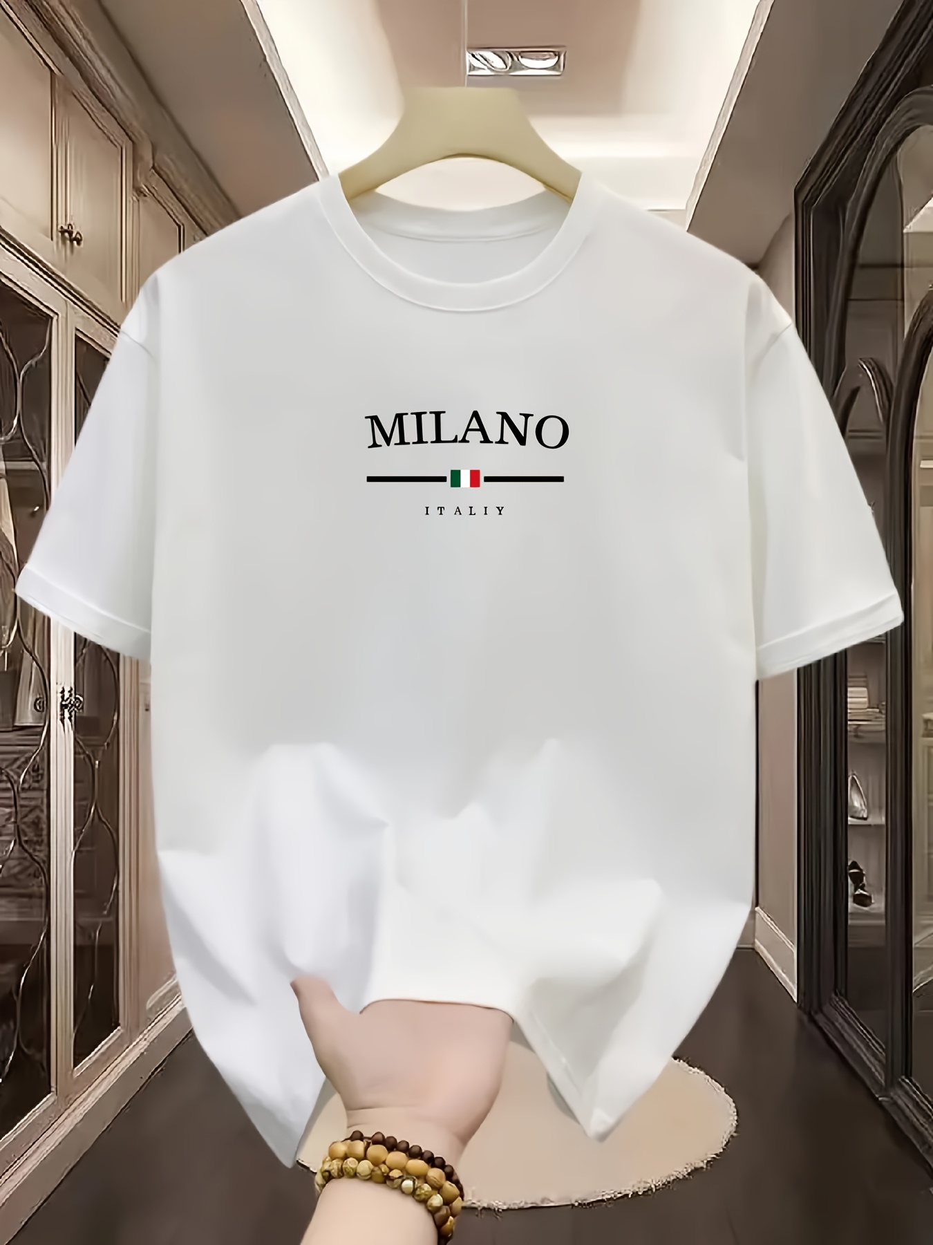 Kaos pria 100% katun murni, mo - Street Fashion Milan ulasan dan harga