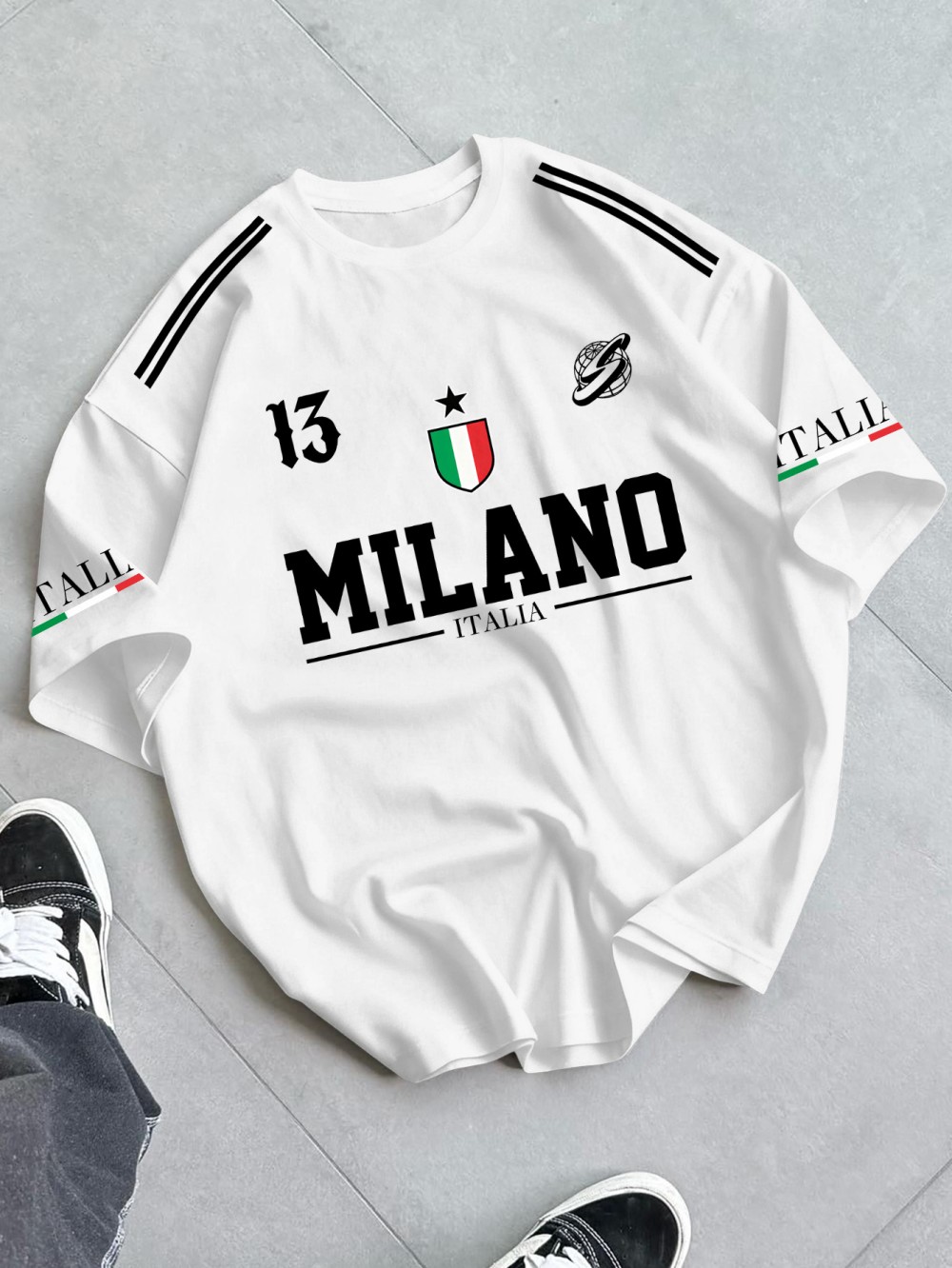 Kaos Pria Eropa dan Amerika un - Street Fashion Milan ulasan dan harga