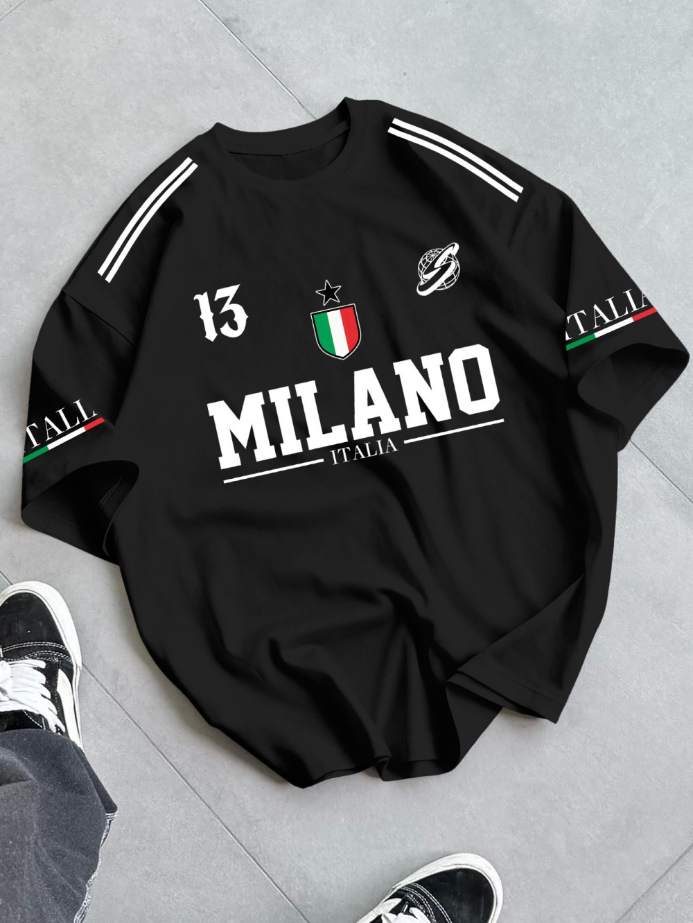Kaos Pria Eropa dan Amerika un - Street Fashion Milan ulasan dan harga