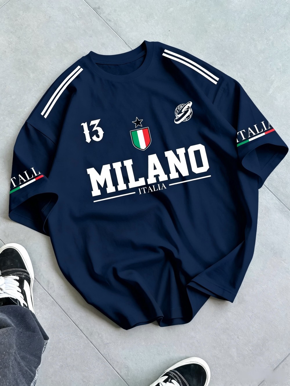 Kaos Pria Eropa dan Amerika un - Street Fashion Milan ulasan dan harga