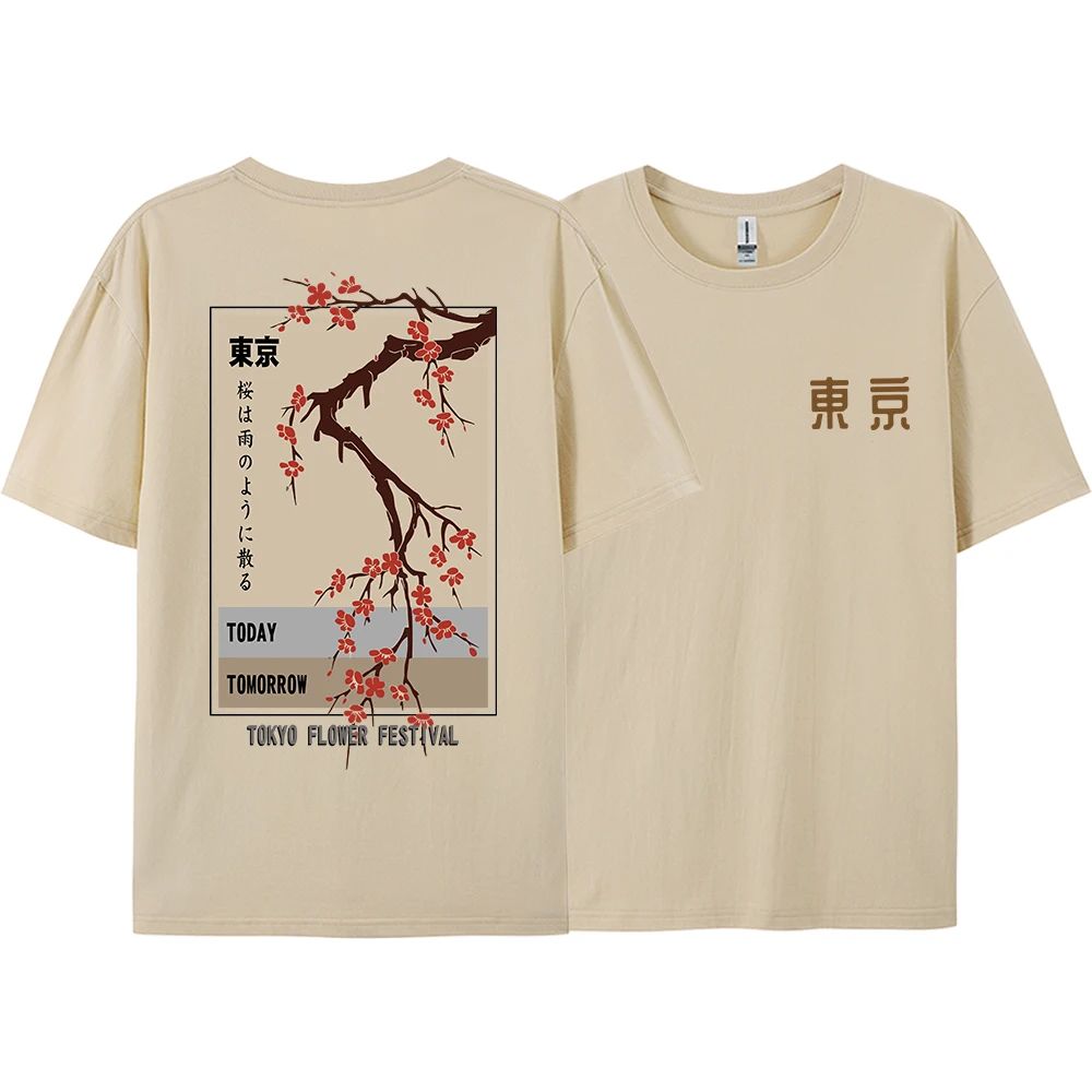 Kaus Festival Bunga Tokyo Hari - Street Fashion Tokyo ulasan dan harga