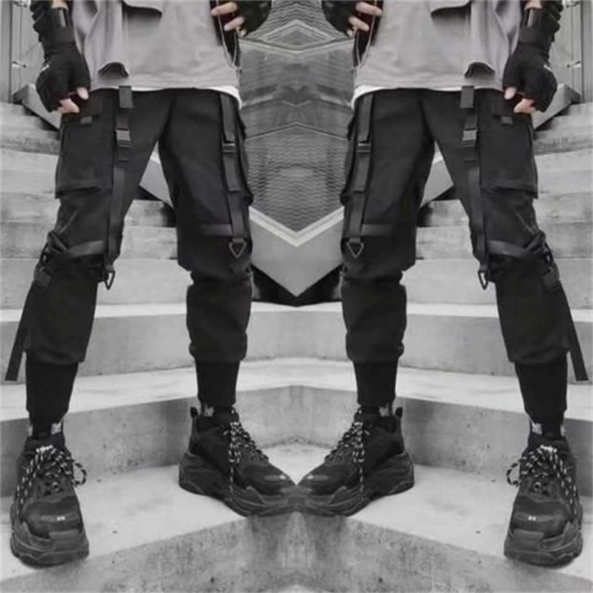 Celana Kargo Pria Techwear Fas - Techwear Pants Tactical ulasan dan harga