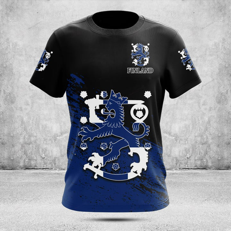 Kaos Oblong Grafis Bendera Fin - Street Fashion Dance ulasan dan harga