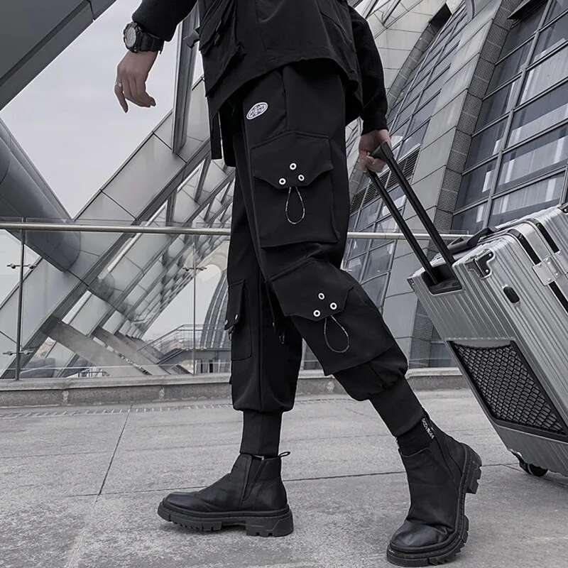 HKSH celana kargo gaya Safari  - Techwear Pants Tactical ulasan dan harga