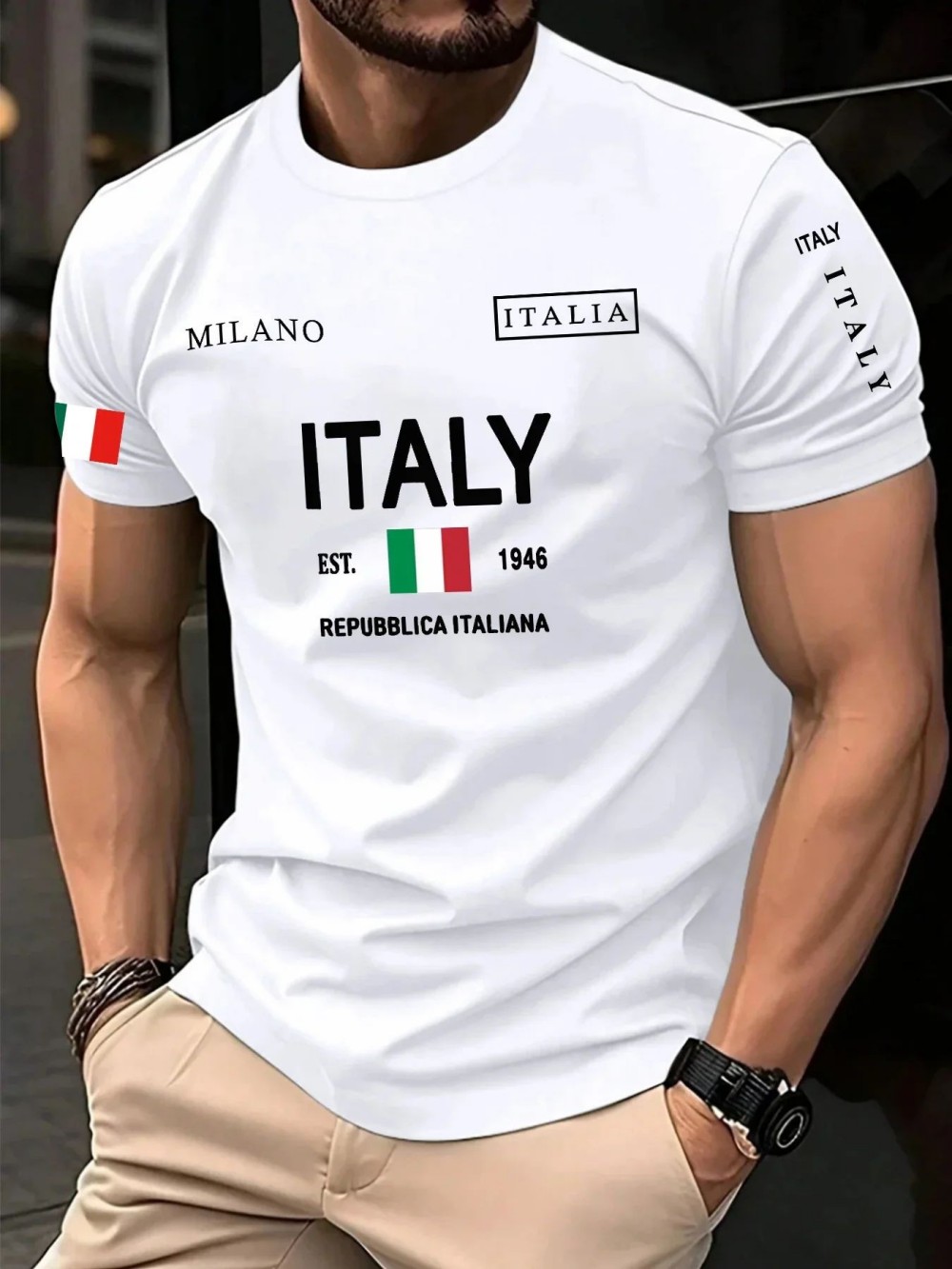 Kaos Pria Eropa dan Amerika un - Street Fashion Milan ulasan dan harga