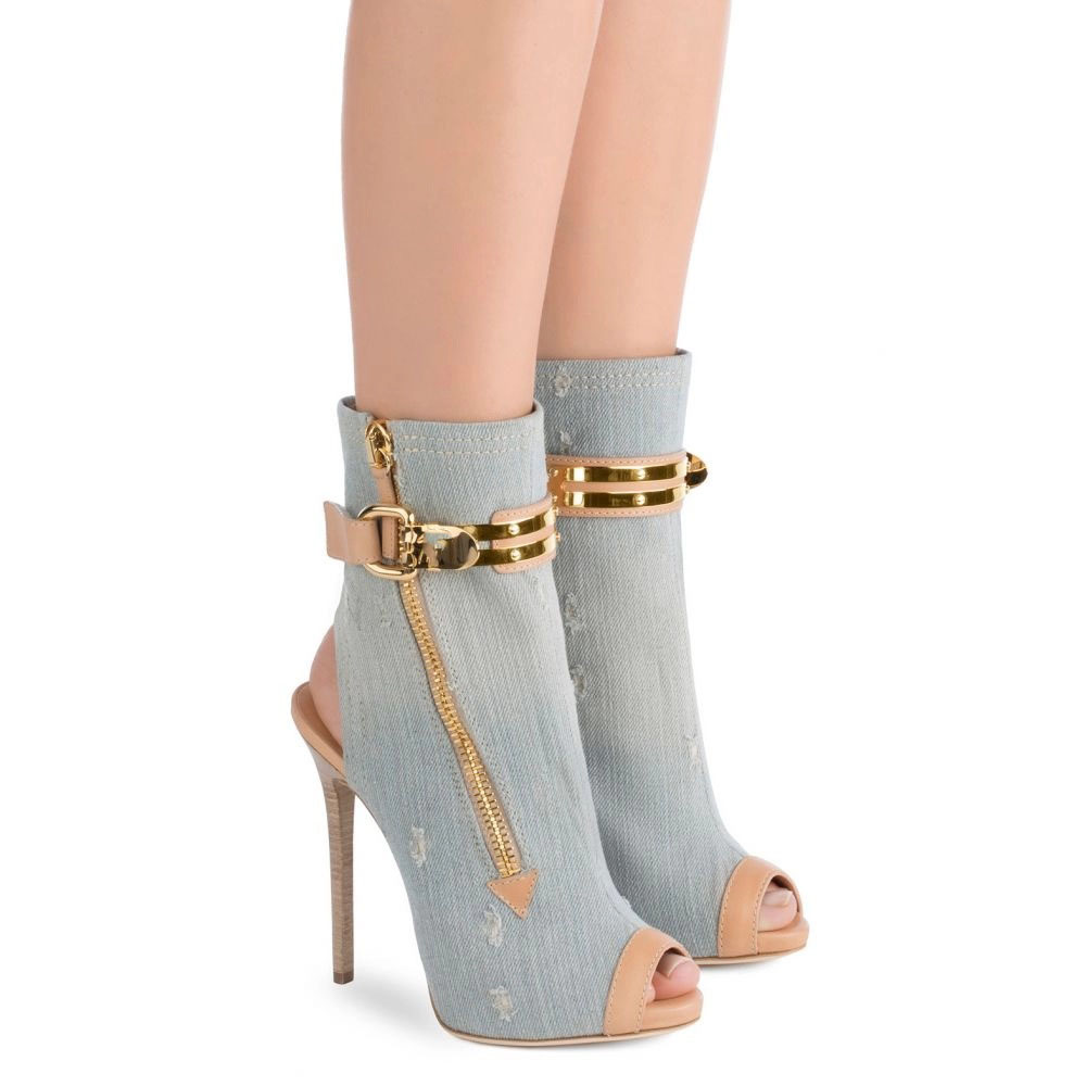 Sepatu Boots Wanita Denim Dist - Street Fashion Denim ulasan dan harga