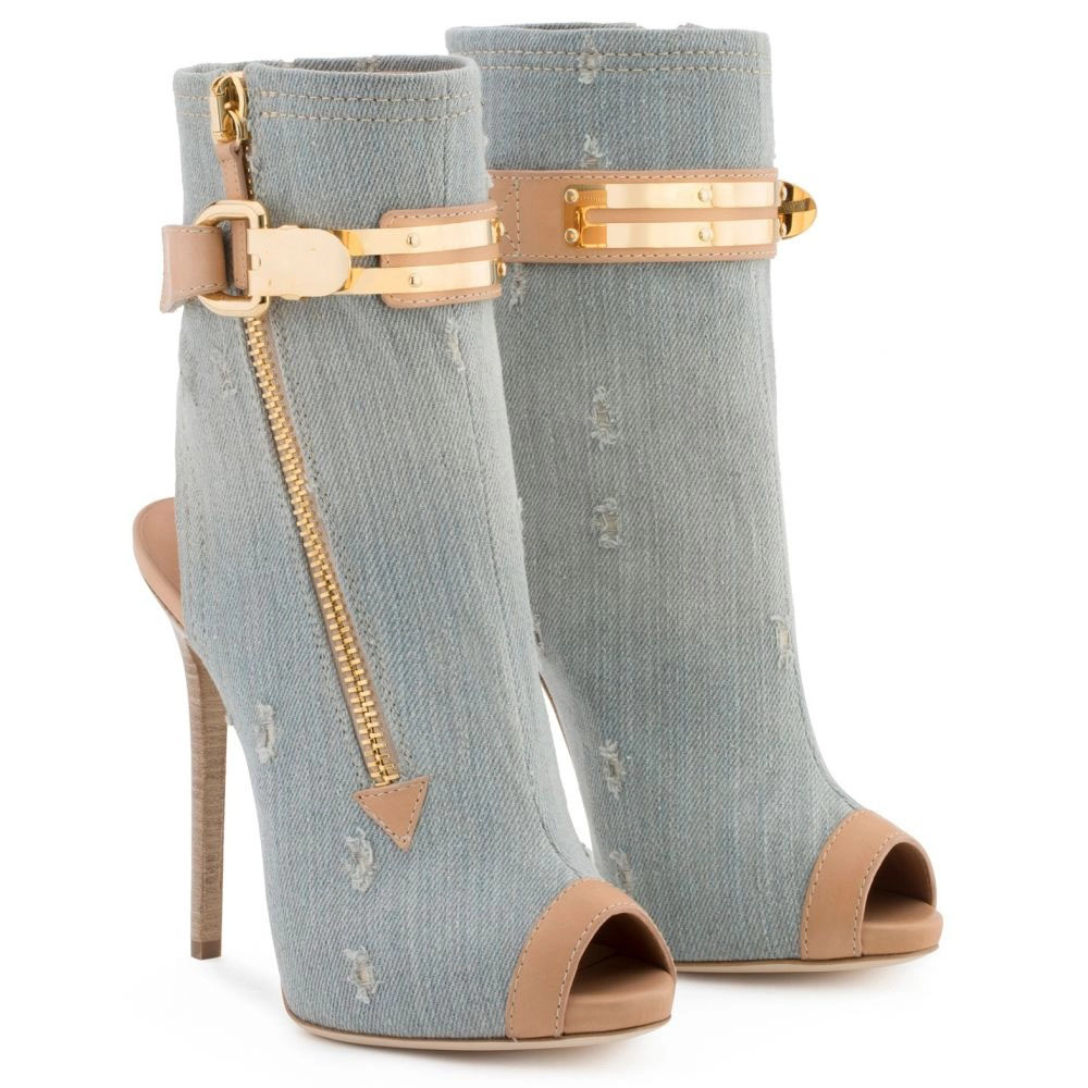 Sepatu Boots Wanita Denim Dist - Street Fashion Denim ulasan dan harga